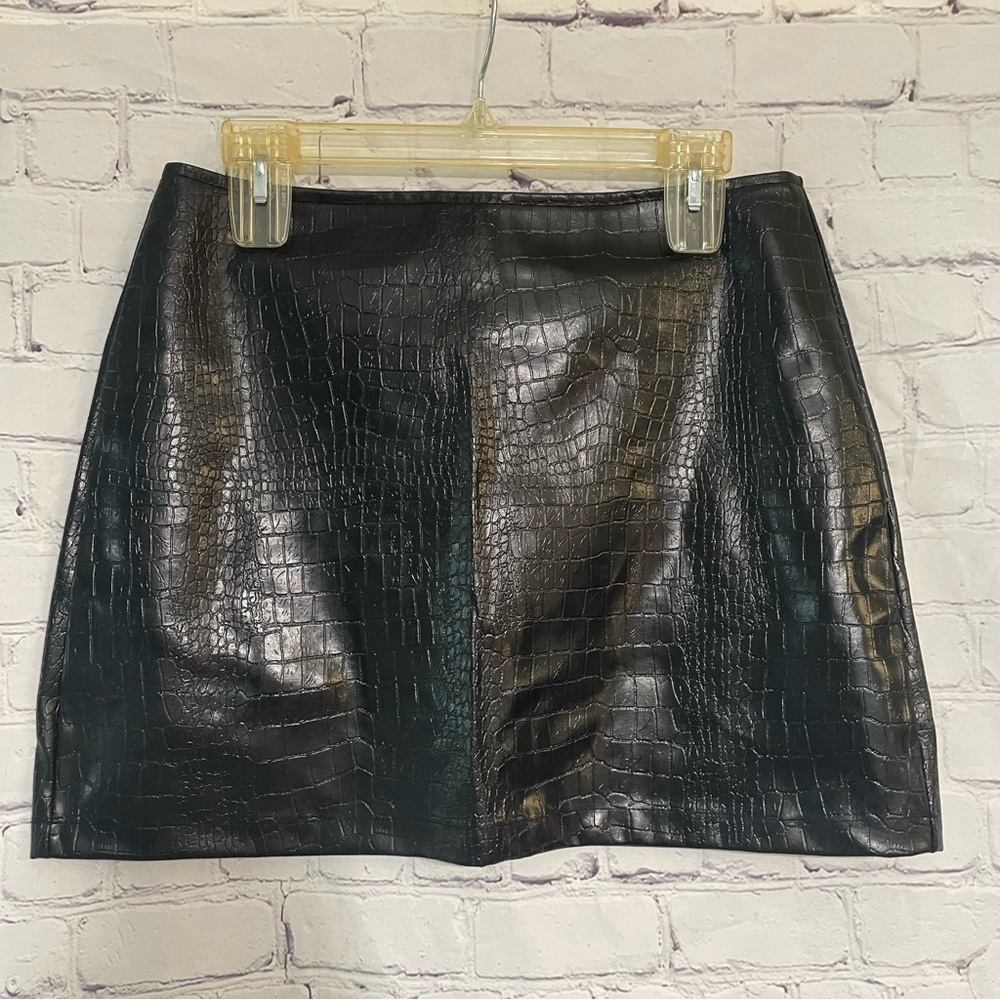 Faux Leather Black Skirt Size 9